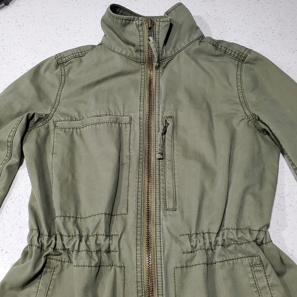 Madewell Military Style Jacket Below Hip Olive Green Size S - Picture 1 of 4